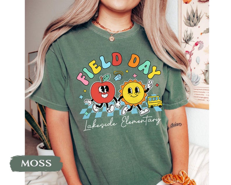 Comfort Colors Custom School Field Day Shirt: Cute Field Trip Shirts, Field Day Teacher Shirt, Summer School Game Day Teacher Team Tee image 7