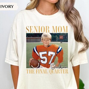 Custom Senior Football Mom Shirt, Custom Vintage Photo Football Mom Shirt, Senior Mom 2026 Shirt, The Final Quarter, Class Of 2026, Game Day image 19