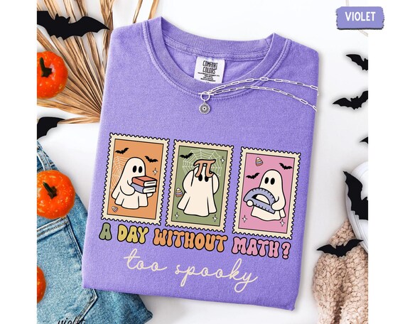 Math Teacher Halloween Shirt, Comfort Colors Math Teacher Shirt, Funny Ghost Math, Spooky Math Lover Shirt, New Math Teacher Halloween Gift