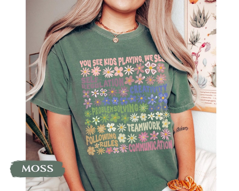 Play Is Learning Shirt For Teacher, BCBA Shirt, SPED Teacher Shirt, School Counselor Shirt, Daycare Teacher, Teacher Appreciation Gift image 2