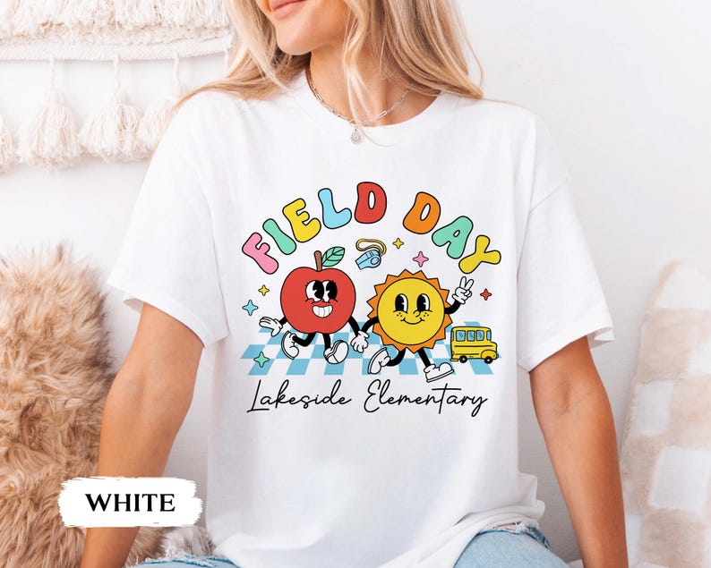 Comfort Colors Custom School Field Day Shirt: Cute Field Trip Shirts, Field Day Teacher Shirt, Summer School Game Day Teacher Team Tee image 20