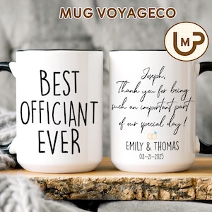 Mok bruiloft Officiant, grappige mokken bruiloft, beste Officiants ooit cadeau van paar, bruid bruidegom bedankt mok cadeaus voor trouwdag
