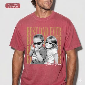 Custom Dad Vintage Photo Shirt: Personalized Fathers Day Shirt With Kids Photo, Funny Dad Shirt, Best Dad Ever Shirt, New Dad Gift image 20