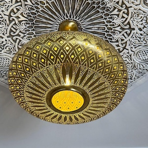 Moroccan Brass Pendant Lamp, Pendant Lamp, Brass Pendant Lamp, Light Fixtures, Pendant Lighting, Simple Moroccan Pendant Lamp