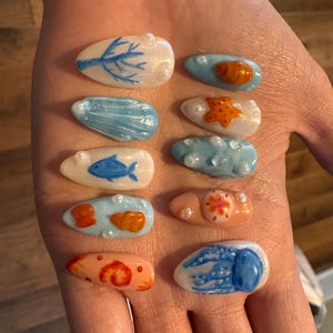 Under the sea Press on Nail Set