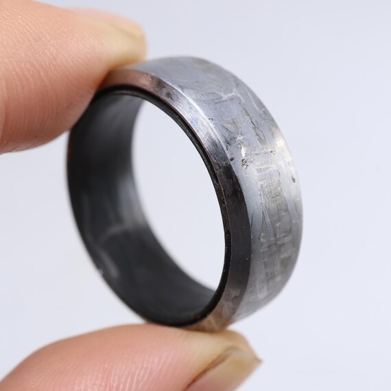 Titanium Meteorite Ring,Custom Width, Personalize… - image 9