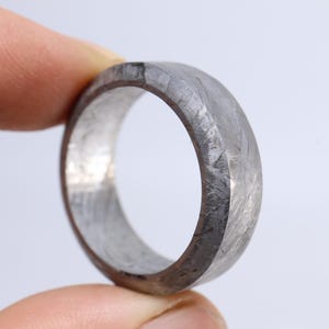 Meteorite Ring, Natural Meteorite,Personalized customization Ring, Inclined Ring,Space Gift