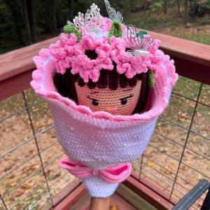 crochet doll bouquet