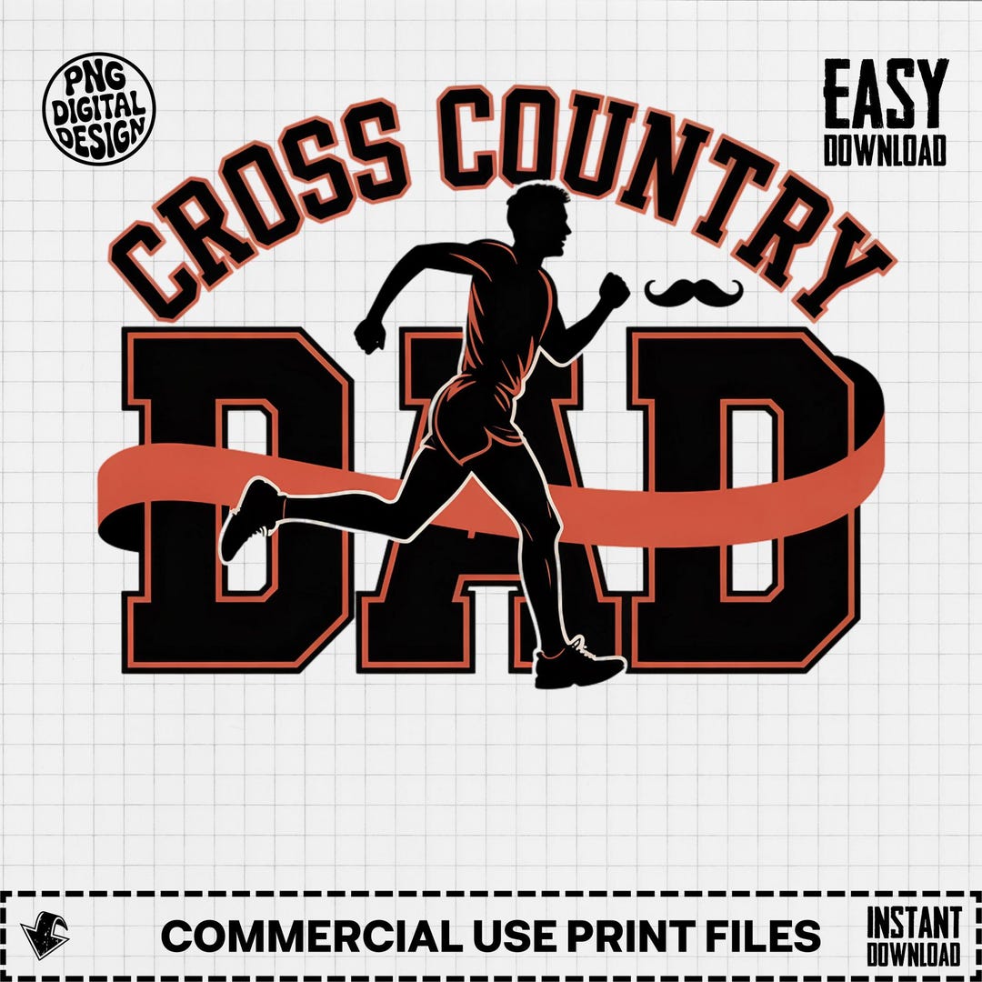 Run Daddy Run Sign Cross Country Dad Png, Runner Silhouette, Running Dad Png, Dad Mustache ...