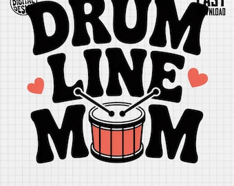 Drumline Mom PNG, Band Mom Sublimation Design (Digital Download