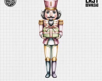 Dziadek do orzechów Png, Dziadek do orzechów Clipart, Cyfrowy Clipart PNG, Żołnierzyk Zabawkowy, Boże Narodzenie Png, Święta Png, Prezent Dziadek do orzechów, Sublimacja Png