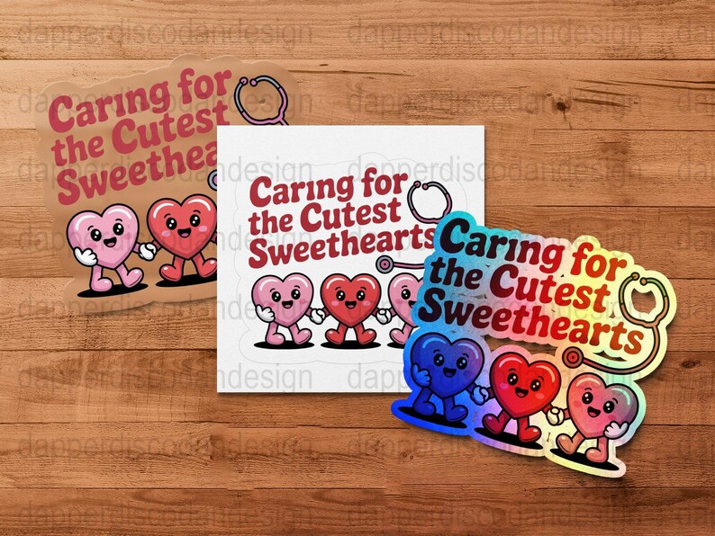 Caring for the Cutest Sweethearts PNG Nurse Valentine Heart Characters ...