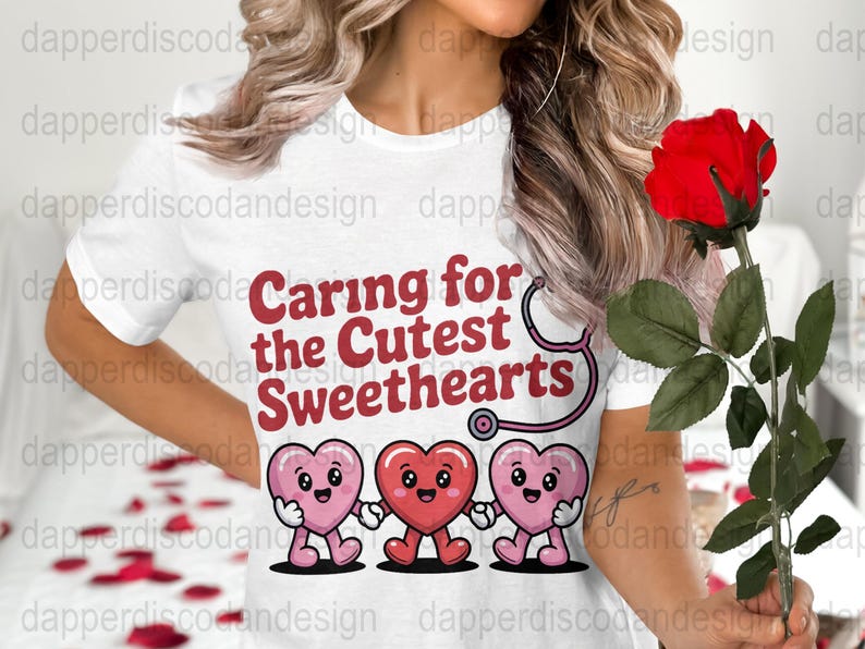 Caring for the Cutest Sweethearts PNG Nurse Valentine Heart Characters ...