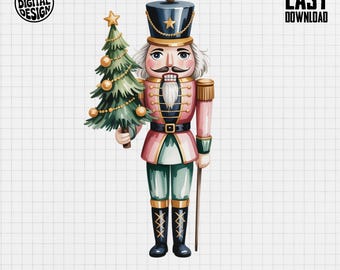 Nutcracker PNG, Christmas Clipart, Holiday Png, Nutcracker Clipart, Christmas Tree, Sublimation Png, Digital Download