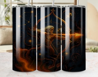 Sagittarius Tumbler Wrap 20oz, Zodiac Centaur Archer Design (Digital Download)