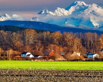 Mt. Baker Sunrise - Skagit Valley - Wall Art - Landscape Photography  - Wall Hangings - Prints - Canvas Photo Wraps - Acrylic Prints