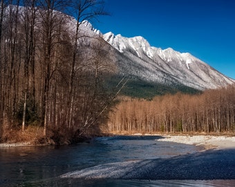 North Fork Stillaguamish River - Winter - Wall Art - Landscape Photography - Wall Hanging - Prints - Canvas Photo Wraps - Arcylic Prints