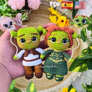 Shrek and Fiona Digital Crochet Pattern ENG/ESP
