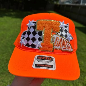 Pomarańczowa czapka Gameday Trucker – inspirowana drużyną Tennessee Vols | Niestandardowa czapka Sparkle