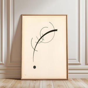 Kandinsky Abstract Art Print: Free Curve Oil Painting (Digital Download)