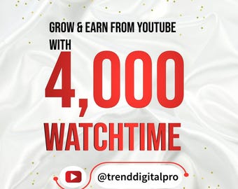 4000 YouTube Watch Hours | Channel Monetization Boost