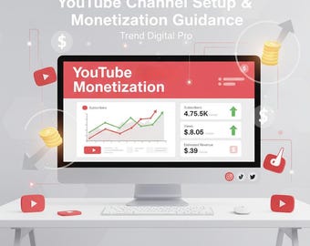 YouTube Channel Setup & Monetization Guidance, Organic Growth Service