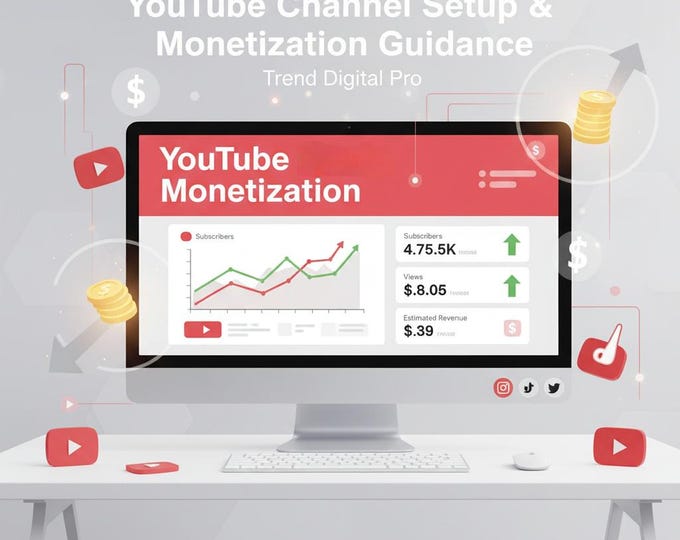 YouTube Channel Setup & Monetization Guidance, Organic Growth Service