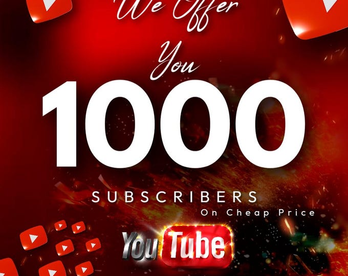 1000 YouTube Subscribers | Real & Organic Growth