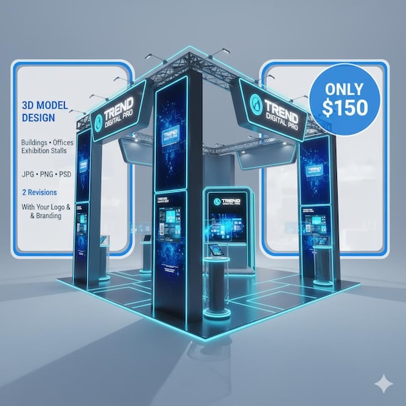 Get 3D Infrastructure Layout Designs for Buildings, Offices, Exhibition Stalls With Branding.