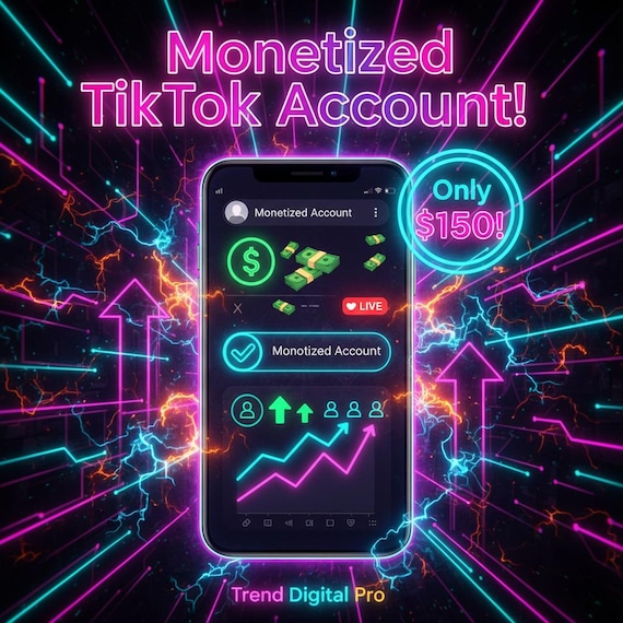 TikTok Monetized Accounts | Start Earning Instantly | Real Organic Growth | Verified Ready-to-Earn