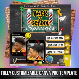 barber booking flyer for master barber professional barber shop flyer August books are open now back to school booking flyer August bookings