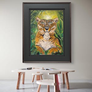 Vintage Jungle Leopard Canvas Wall Art: Safari Nursery Decor