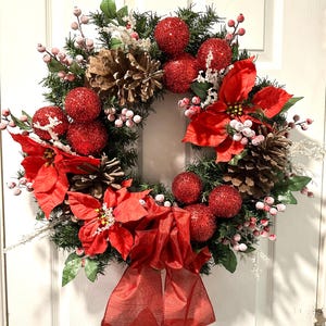 Disney’s Mickey’s Christmas inspired wreath with hidden mickeys