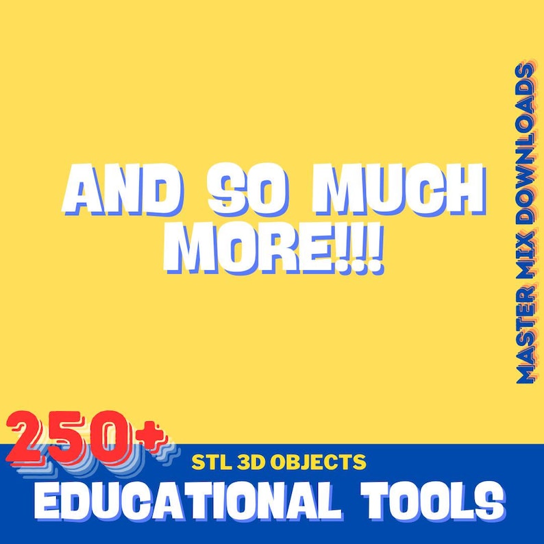 Educational 3D Printer STL Bundle – 250+ Classroom Tools, Math Supplies, Science Models & Homeschool Resources image 15