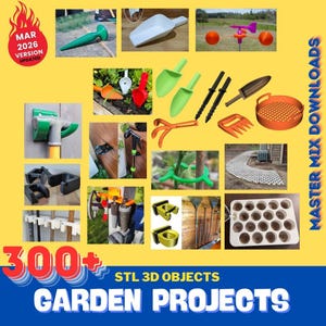 Garden 3D Printer STL Bundle – 300+ Planters, Tools, Hydroponics, Compost Bins, Birdhouses, Gnomes & Decor