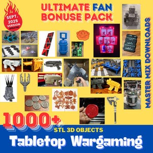 Tabletop Terrain STL Bundle – 1000+ 3D Print Files | Fantasy, Sci-Fi, Buildings, Dungeon Props, Game Accessories & Miniatures