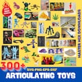 Articulating Toys STL Bundle | 300+ 3D Print Files for Poseable Robots, Animals, Dinosaurs, Fidget Toys & Fantasy Creatures