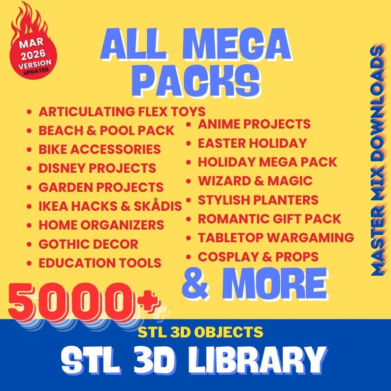 Mega pakiet drukarek 3D STL – ponad 5000 projektów do druku, wszystkie kolekcje w jednym pakiecie zdjęcie 3