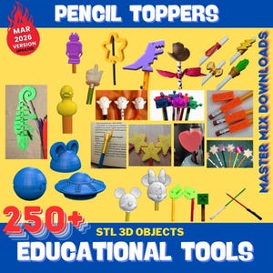 教育用3DプリンターSTLバンドル – 250種類以上の教室用ツール、数学用品、科学モデル、ホームスクール用リソース