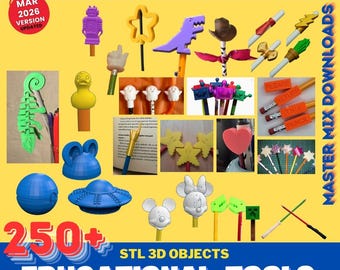 Educational 3D Printer STL Bundle – 250+ Classroom Tools, Math Supplies, Science Models & Homeschool Resources
