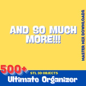 Pacchetto STL per stampante 3D Organizer: oltre 500 contenitori modulari, accessori per pannelli forati, organizer da scrivania e inserti per cassetti immagine 18