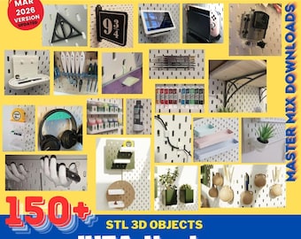 IKEA Hacks 3D Printer STL Bundle – 150+ SKADIS Pegboard Accessories, Brackets, Organizers & Storage Upgrades