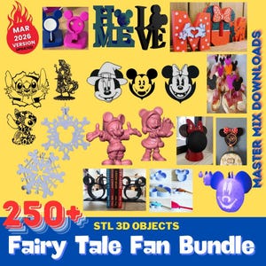 Fairy Tale 3D Printer STL Bundle – 250+ Castles, Crowns, Characters, Cookie Cutters, Carriages & Decor