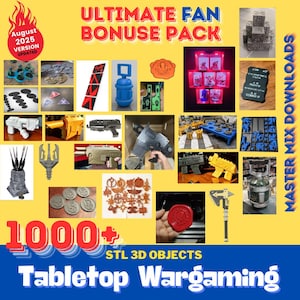 Tabletop Terrain STL Bundle – 1000+ 3D Print Files | Fantasy, Sci-Fi, Buildings, Dungeon Props, Game Accessories & Miniatures
