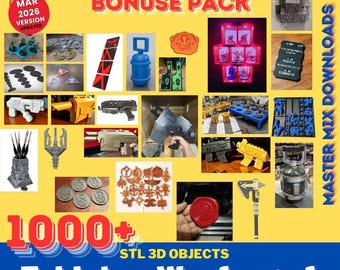 Paquete de terrenos de mesa para impresora 3D STL: más de 1000 miniaturas de fantasía, ciencia ficción, mazmorras, edificios modulares y accesorios.