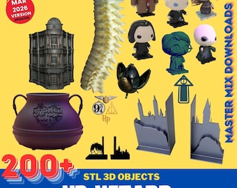 Wizard 3D Printer STL Bundle – 100+ Wands, Chess Pieces, Cookie Cutters, Decor & Magical Props