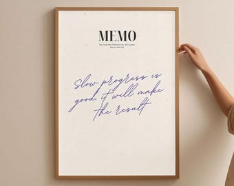 Memo Print Guest Check Wall Art, Trendy Retro Poster, Preppy College Affirmation Decor, Digital Download for Home Decor