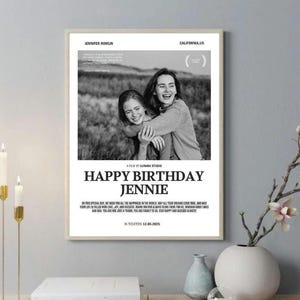 Regalo para ella: Impresión fotográfica personalizada de amistad, descarga digital de carta personalizada, ideas de regalo de cumpleaños para tu mejor amiga