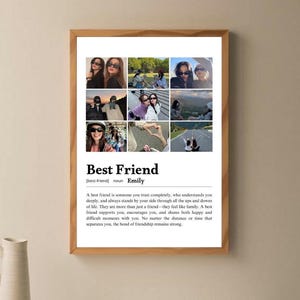 Personalised Best Friend Gift - Photo Definition Print, Unique Friendship Gift & Birthday Present for Her
