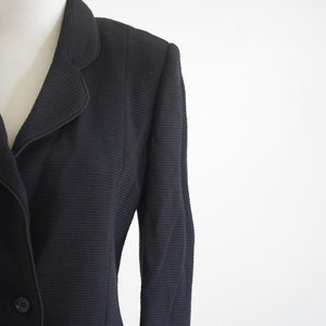 Vintage Oscar De La Renta Jacket, 80s Black Blazer, 1980s Jacket, Designer Vintage, Black Jacket, Cropped Blazer, Medium image 3